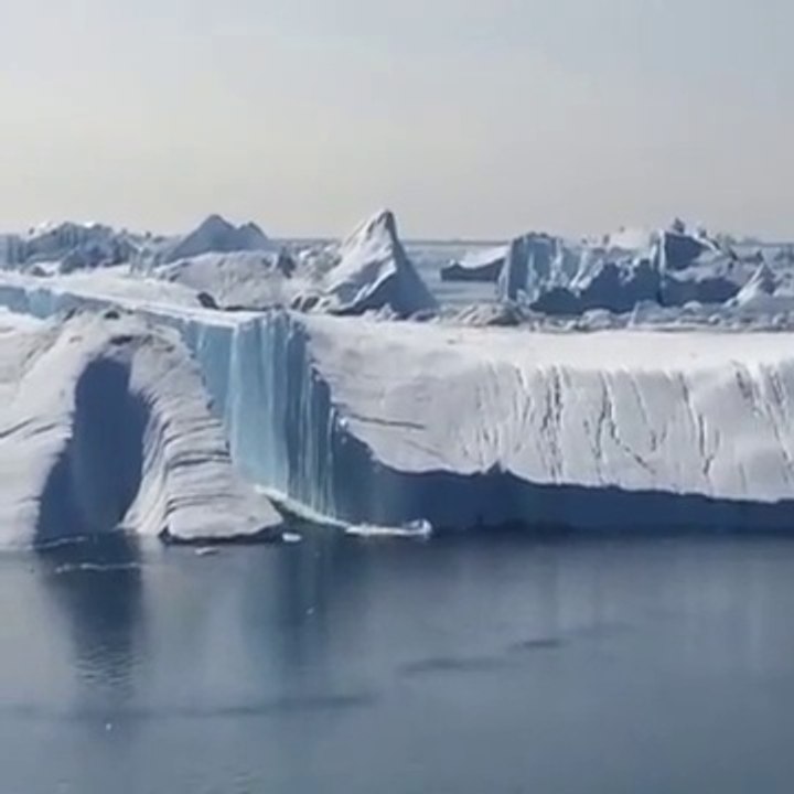 Large Iceberg Breaking Over
