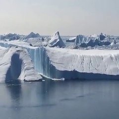 Large Iceberg Breaking Over