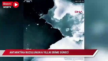 Antarktika'nın en hızlı eriyen buzulunun 6 yıllık erime süreci, uzaydan görüntülendi