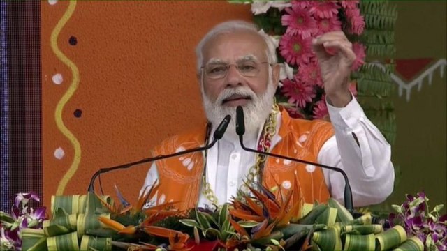 PM Modi criticised Congress at Janjatiya Diwas Mahasammelan