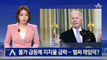 美 물가 급등에 바이든 지지율 급락…벌써 레임덕?