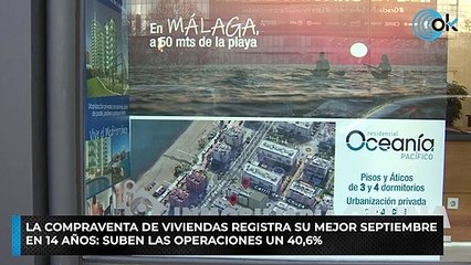 La compraventa de viviendas registra su mejor septiembre en 14 años: suben las operaciones un 40,6%