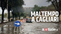 Maltempo a Cagliari, strade allagate e forti disagi: oltre 50 interventi dei vigili del fuoco