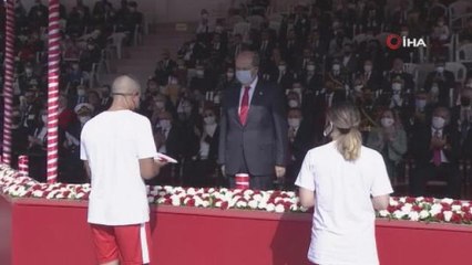 KKTC Cumhurbaşkanı Tatar KKTC'nin 38. kuruluş yılı töreninde konuştu