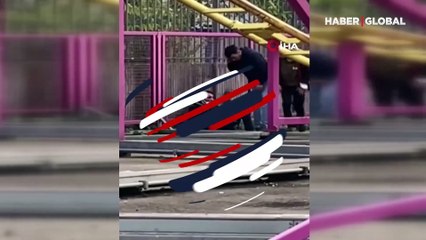 Bostancı'da lunaparkta hız treninden düşen kişi yaralandı