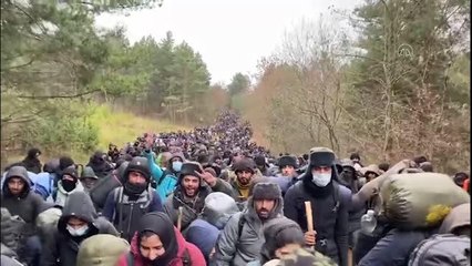 Düzensiz göçmenler Polonya sınırına dayandı (3)