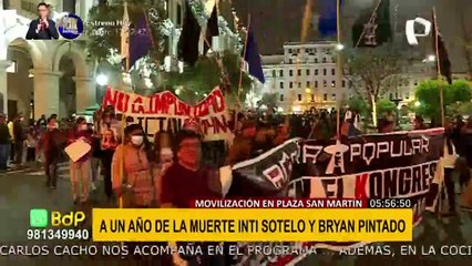 Marchan por justicia tras un año de la muerte de Inti Sotelo y Bryan Pintado