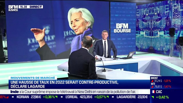Nicolas Goetzmann (La Financière de la Cité) : une hausse de taux en 2022 serait contre-productive, déclare Lagarde - 15/11
