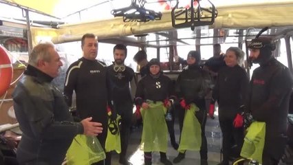 Sakin şehir Köyceğiz'de dalgıçlarla göl dip temizliği yapıldı