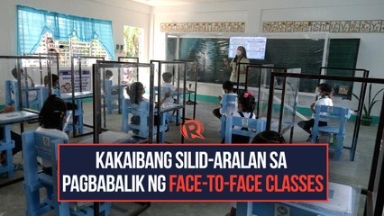 Kakaibang silid-aralan sa pagbabalik ng face-to-face classes