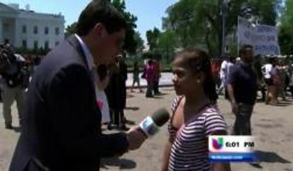 Se manifiestan ante la Casa Blanca en solidaridad con los niños en la frontera
