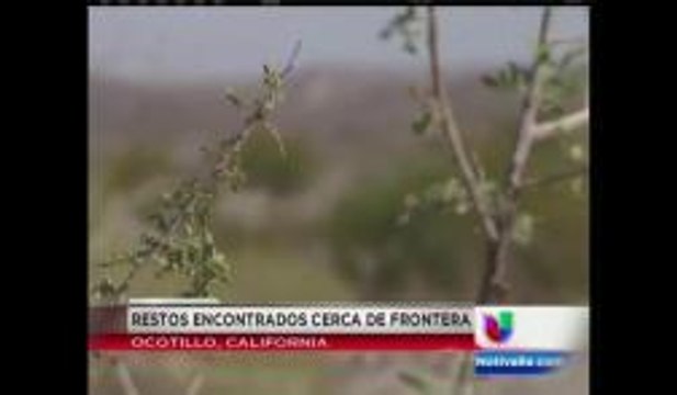 Restos encontrados cerca de Ocotillo