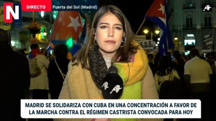 Madrid se solidariza con Cuba en una concentración contra el régimen castrista