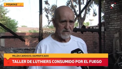 Taller de luthiers consumido por el fuego