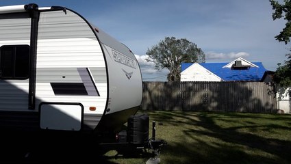 Pilot program providing hurricane victims with trailers