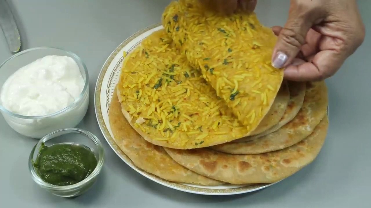 Leftover Rice stuffed spicy Paratha | Stuffed Masala Paratha | Big Recipe House