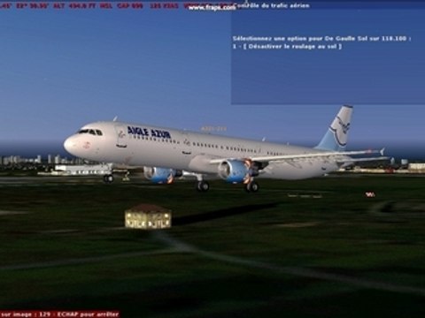 Aigle Azur Airbus A321 Landing at LFPG (roissy)