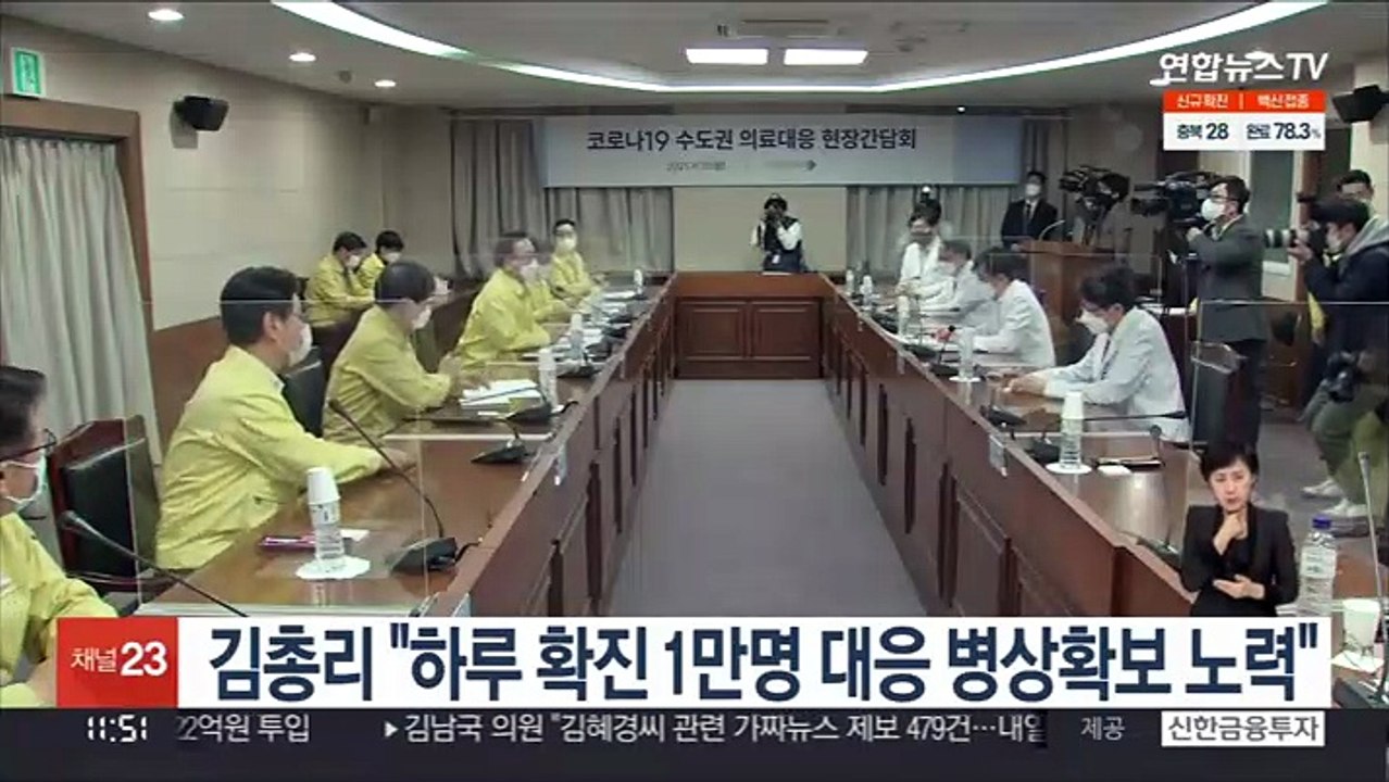 김총리 "하루 확진 1만명 대응 병상확보 노력"