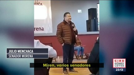 Senador de Morena viaja en avión privado