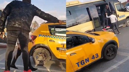 Esenyurt’ta taksici fazla para istedi, demir sopa ile tehdit etti