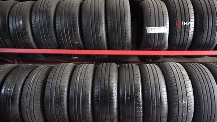 Oto lastikçilerde kış mesaisi başladı