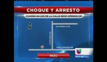 Persecución, choque y arresto en Indio