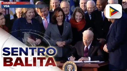 GLOBALITA: $1-T pondo para sa infra projects sa Estados Unidos, nilagdaan na ni U.S. Pres. Biden;   EU at U.S., kinondena at nagpataw ng sanctions sa Belarus dahil sa border crisis;   'Largest orchestra in the world', dinaluhan ng 12-K classical musicians