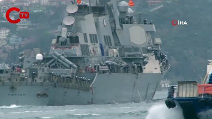 ABD savaş gemisi Sarayburnu'na demirledi