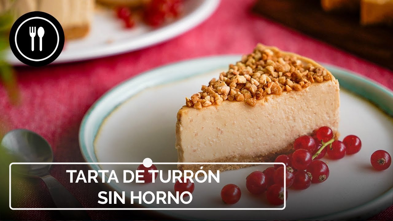 Tarta de turrón sin horno