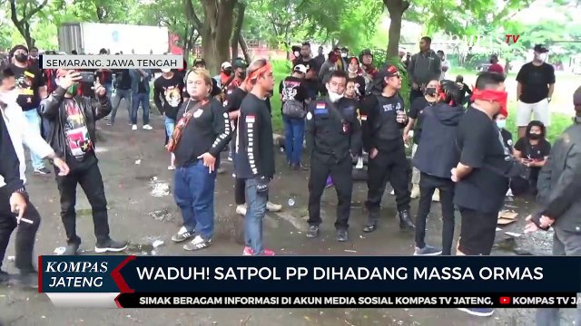 Waduh! Satpol PP Dihadang Massa Ormas