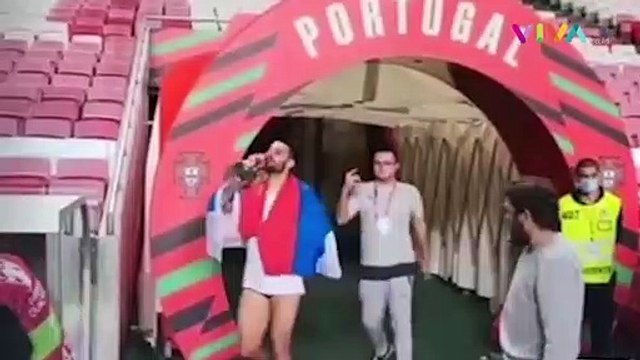 Selebrasi Konyol Striker Serbia Usai Bikin Ronaldo Nangis