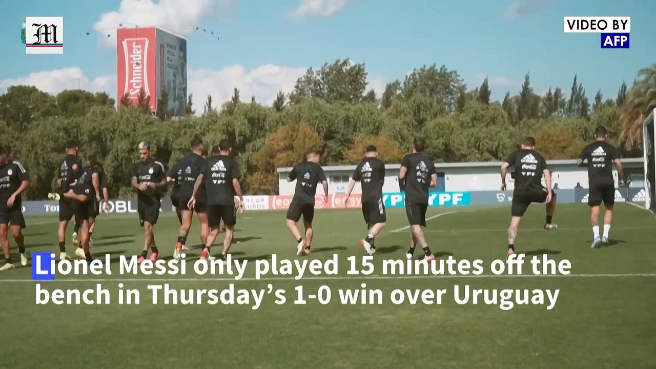 Messi trains with Argentina ahead of clash with Brazil