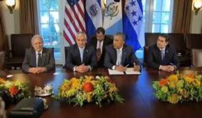 Presidentes de Honduras, El Salvador y Guatemala se reunieron con Obama
