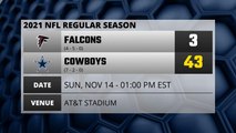 Falcons @ Cowboys NFL Game Recap for SUN, NOV 14 - 01:00 PM EST