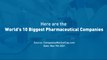 World’s 10 Biggest Pharmaceutical Companies