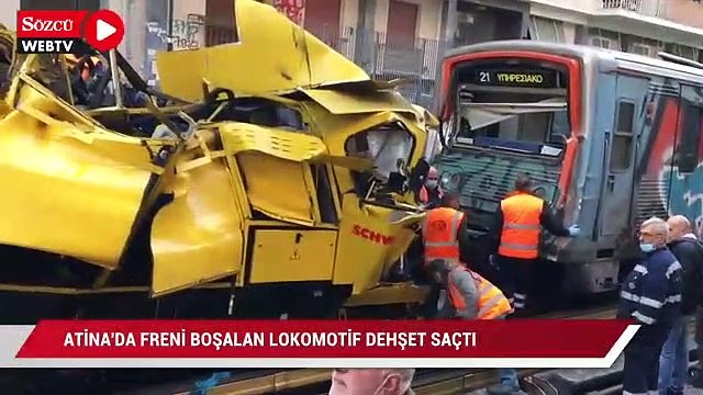 Atina metro hattında freni boşalan lokomotif dehşet saçtı: 1 ölü 2 yaralı