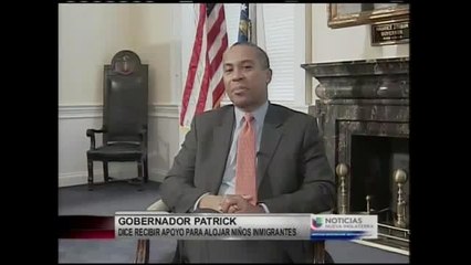 Gobernador Patrick dice recibir apoyo para alojar niños inmigrantes.