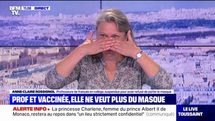 Vaccinée, cette professeure explique sur BFMTV pourquoi elle refuse de porter le masque en classe