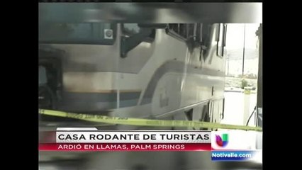 Casa rodante arde en llamas en Palm Springs