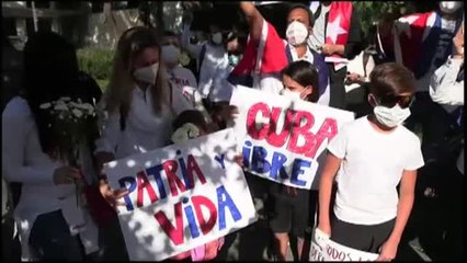 El exilio cubano se manifiesta en toda Latinoamérica