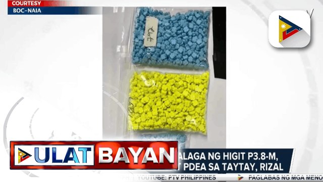 Ecstasy na nagkakahalaga ng higit P3.8-M, nasabat ng BOC-NAIA at PDEA sa Taytay, Rizal