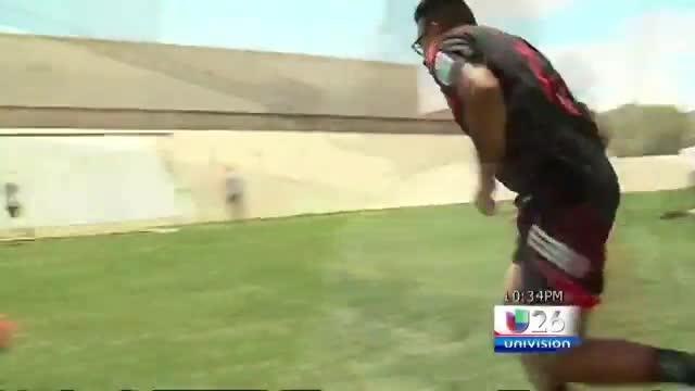 Festejos Univision 26 en reto de penales