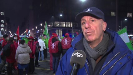 Action des syndicats policiers à Bruxelles (Vincent Gilles/SLFP)