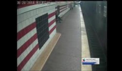 Cae a los rieles del tren