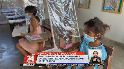 Face-to-Face classes sa urban areas gaya ng NCR at Calabarzon, pinag-iisipan na rin ng DepEd | 24 Oras