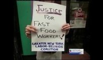 Protestas de trabajadores de comida rápida