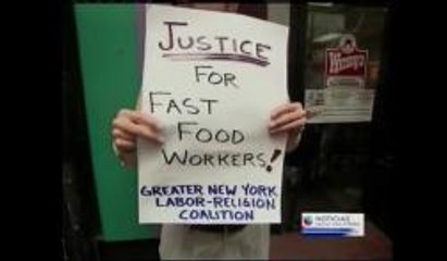 Protestas de trabajadores de comida rápida