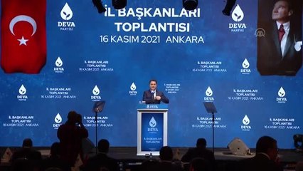 Babacan, partisinin il başkanları toplantısında konuştu