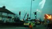 Overturned lorry in Dartford