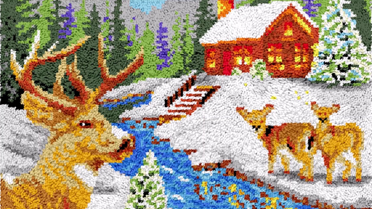 Rug Hooking Kits - Winter Deer